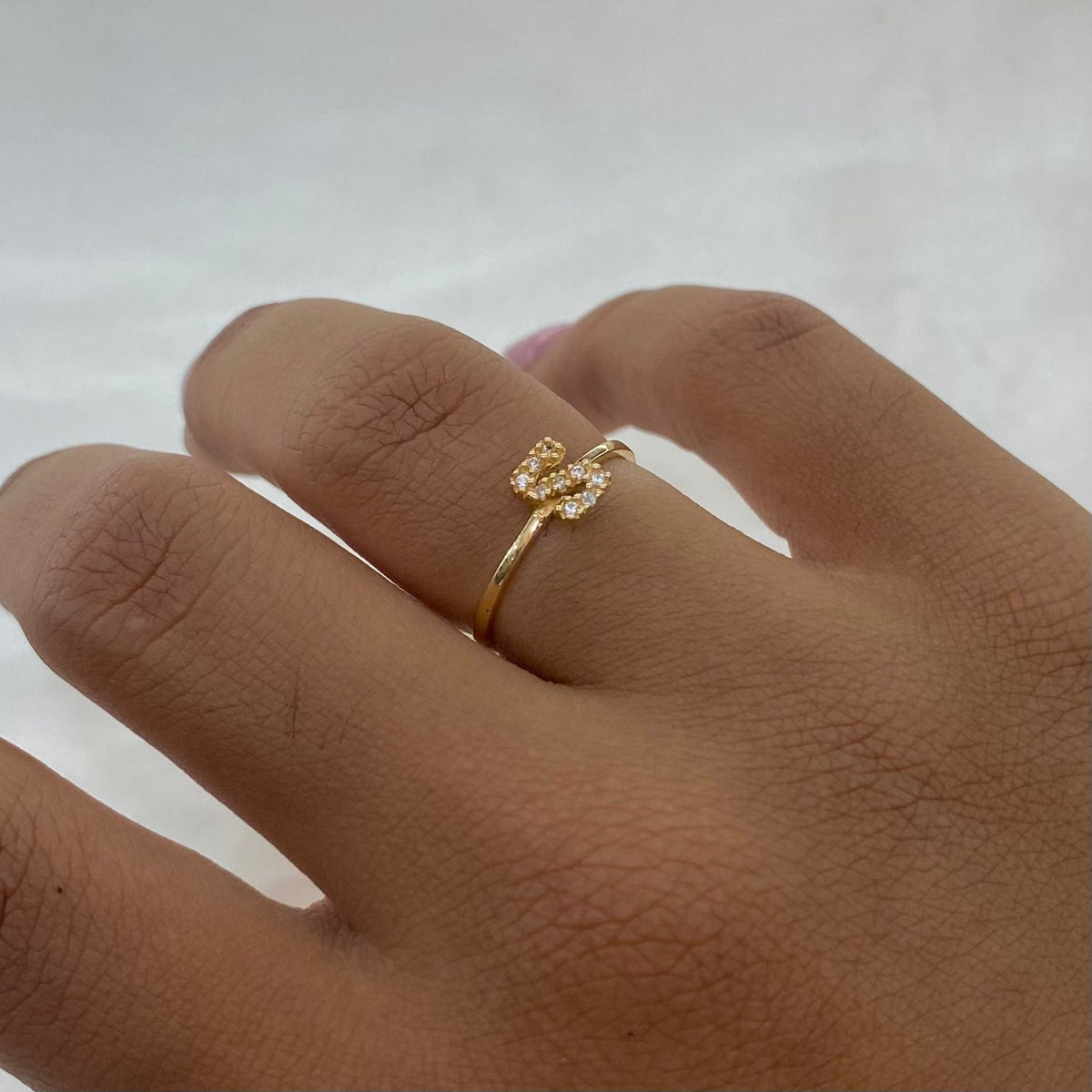 Anillo Letra S Talla 3/4 Oro amarillo 1,16 Gr – Tres Cruces