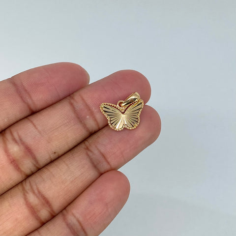 Dije Mariposa Diamantada Oro amarillo 1,6 Gr / 1,8 Cm