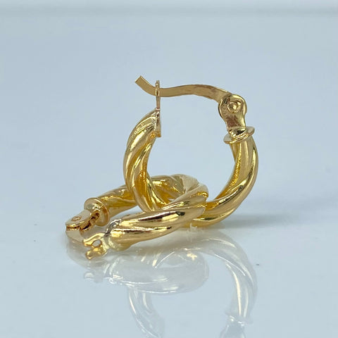 Candongas Entorchadas Oro amarillo 1,3 Gr / 1,5 Cm †