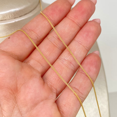 Cadena ● China Oro amarillo 18k 2 Gr / 1 mm / 60 Cm