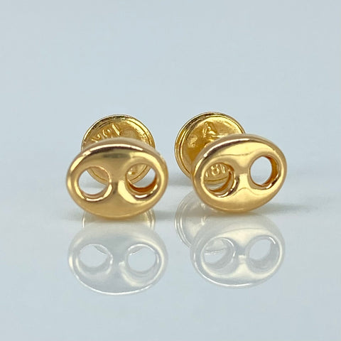 Topos Grano Cafe Oro amarillo 18k 0,55 Gr / 6 mm