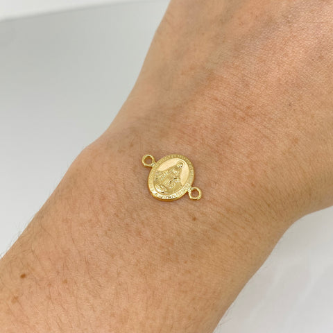 Herraje Virgen Milagrosa Oro amarillo 18k 0,6 Gr / 1,6 Cm †
