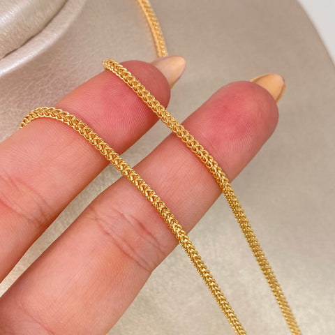 Cadena ● Franco Oro amarillo 18k +2 / 6,6 Gr / 2 mm / 60 Cm *