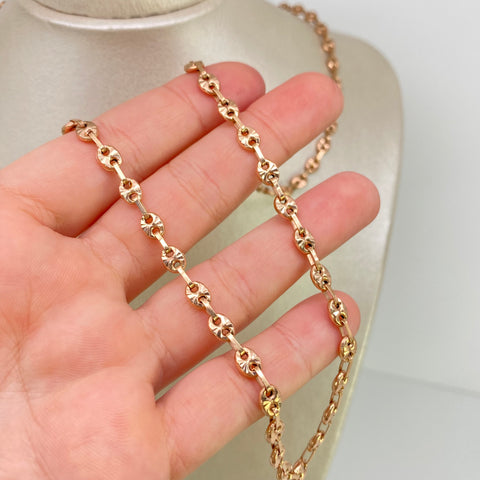 Cadena GC Diamantada Oro rosa 18k 16,60 Gr / 4,5 mm / 69 Cm *
