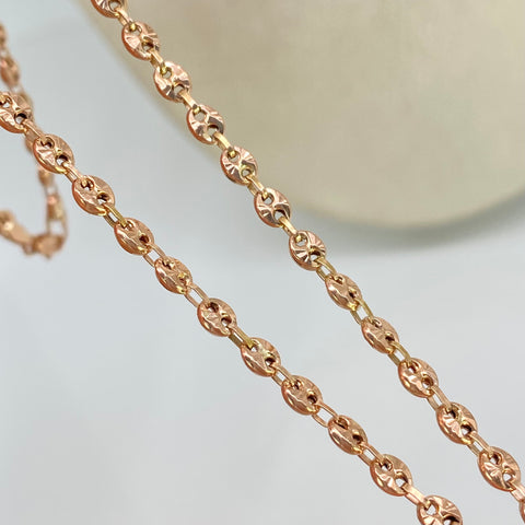 Cadena GC Diamantada Oro rosa 18k 7,85 Gr / 3 mm / 50 Cm *