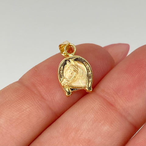Dije Herradura Caballo Oro amarillo 18k 0,55 Gr / 1,7 Cm *