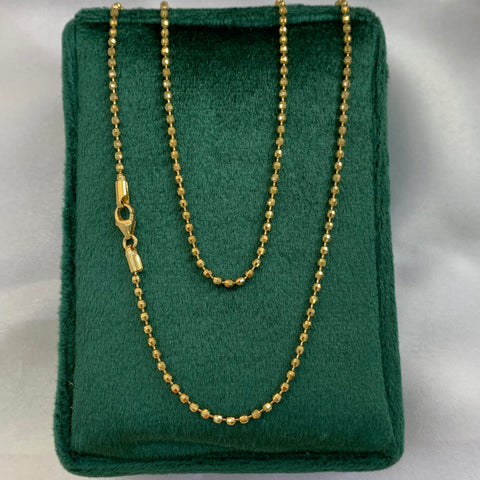 Cadena Italy Militar Discoteca Oro amarillo 18k +1 / 7,79 Gr / 1,7 mm / 60 Cm *