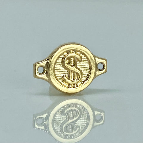 Herraje Signo Dolar Oro amarillo 0,67 Gr / 1,5 Cm