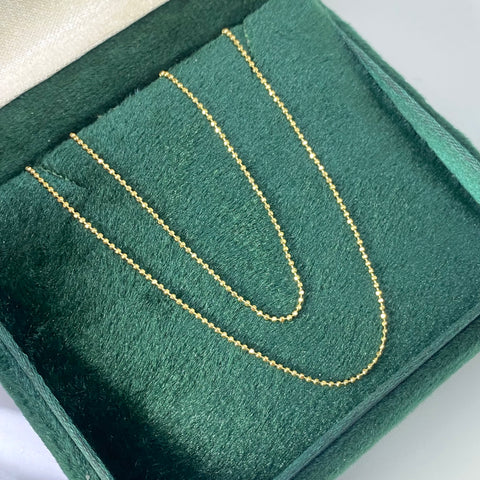 Cadena Italy Mini Militar Diamantada Oro amarillo 18k +1 / 2,05 Gr / 0,8 mm / 45,5 Cm *