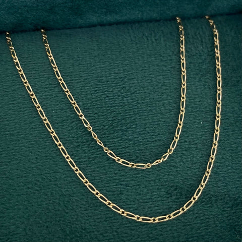 Cadena ● Cubana 1x1 Oro amarillo 18k 1,87 Gr / 1,2 mm / 45 Cm *