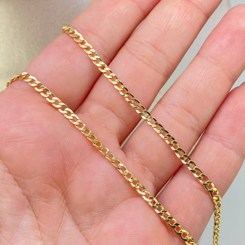 Cadena Cubana Oro amarillo 18k 5,1 Gr / 2,6 mm / 60 Cm †