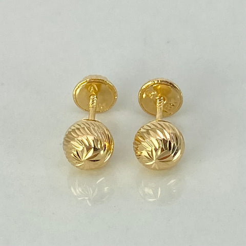 Topos Bola Diamantada Oro amarillo 18k 0,77 Gr / 6 mm