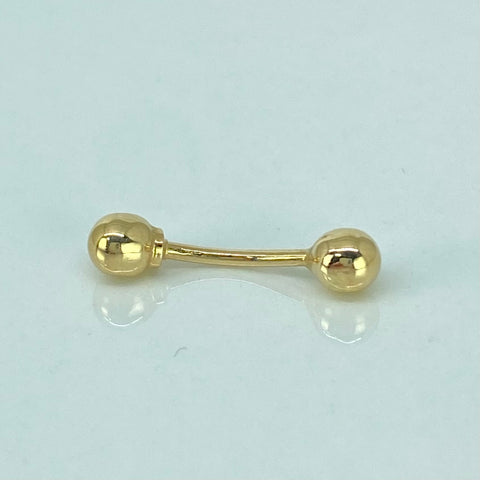 Piercing Bola Lisa 4mm / Oro Amarillo 18k (Joya) / 0,45gr / 1.8cm / (Ombligo)