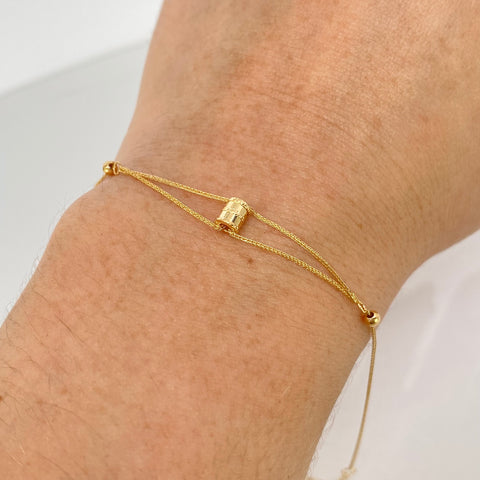Pulso ● Franco Barril Bolas Lisas ESP Oro amarillo 18k +3 / 0,7 Gr / 2 mm / 17 Cm