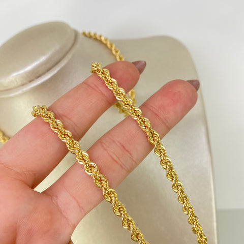 Cadena ● Lazo Oro amarillo 18k +1 / 9,95 Gr / 4,5 mm / 65 Cm