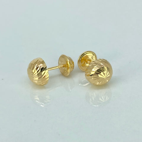 Topos Media Bola Diamantadas Oro amarillo 18k 0,75 Gr / 7 mm