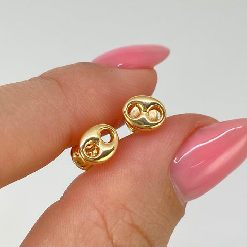 Topos Grano Cafe Oro amarillo 18k 0,55 Gr / 6 mm