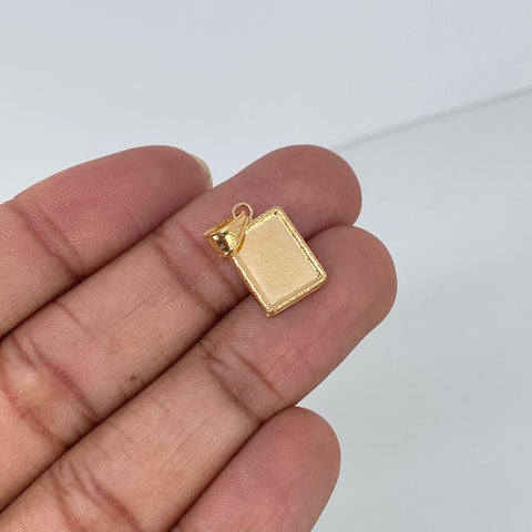 Dije Placa Rectangular Oro amarillo 0,95 Gr / 2,2 Cm *