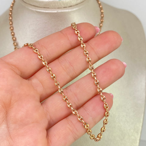 Cadena GC Diamantada Oro rosa 18k 7,85 Gr / 3 mm / 50 Cm *
