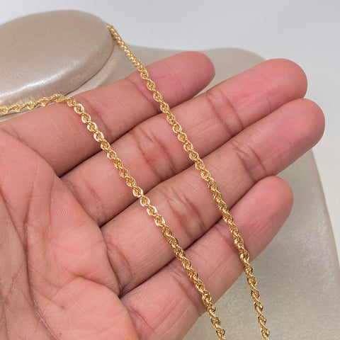 Cadena ● Lazo Oro amarillo 18k +1 / 3,1 Gr / 2,7 mm / 50 Cm †