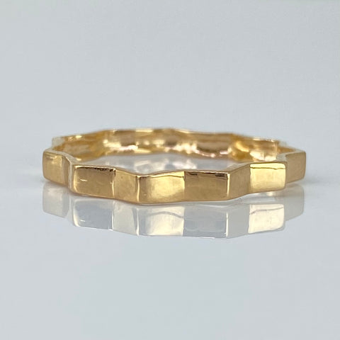 Anillo Linea Zic Zac Oro amarillo 18k / Talla 7 / 1,27 Gr *