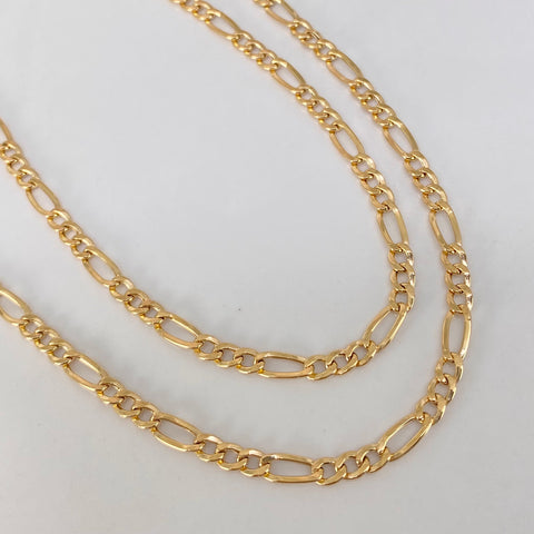 Cadena ● Tres Por Uno 3x1 Oro amarillo 18k 4,55 Gr / 3,3 mm / 60 Cm