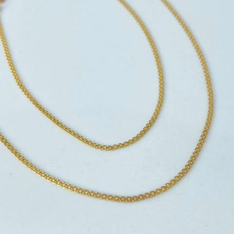 Cadena ● China Oro amarillo 18k 1,5 Gr / 1 mm / 45 Cm