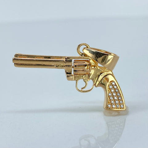 Dije Arma Articulable Circones Blancos Oro amarillo 18k 6,4 Gr / 3 Cm †