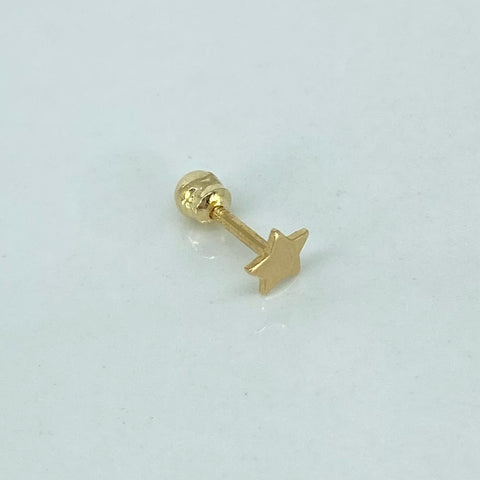Piercing Estrella / Oro Amarillo 18k (Joya) / 0,3gr / 0.9cm / (Oreja)