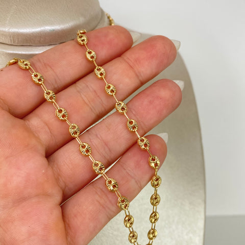 Cadena GC Diamantado Oro amarillo 18k 7,77 Gr / 4,2 mm / 45 Cm
