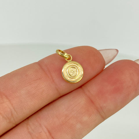 Dije Letra O Oro amarillo 18k 0,37 Gr / 1,5 Cm  *