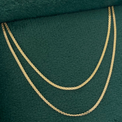 Cadena ● Mini China Oro amarillo 18k 1,35 Gr / 0,8 mm / 40 Cm