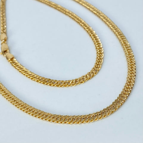 Cadena ● Cubana Oro amarillo 18k 6,9 Gr / 3,5 mm / 60 Cm