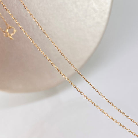 Cadena ● Aro Seguido Oro amarillo 18k 1,2 Gr / 1 mm / 45 Cm *