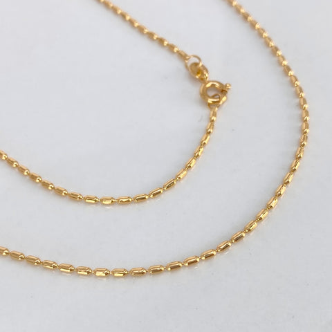 Cadena ● Barril Oro amarillo 18k +3 / 3,75 Gr / 1,1 mm / 50 Cm *