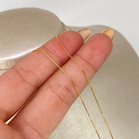 Cadena ● Veneciana Oro amarillo 18k +1 / 1,05 Gr / 0,5 mm / 50 Cm