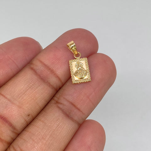 Dije Virgen Del Carmen / Sagrado Corazon Oro amarillo 0,5 Gr / 1,8 Cm *