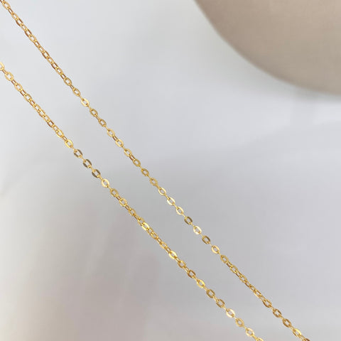 Cadena ● Aro Seguido Oro amarillo 18k 1,08 Gr / 0,8 mm / 60 Cm *