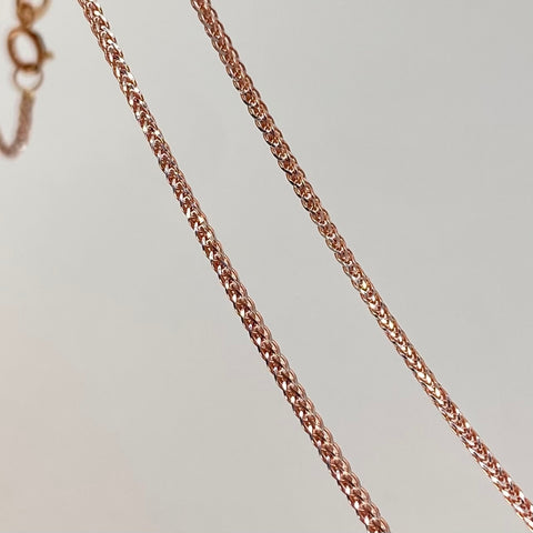 Cadena ● Franco Oro blanco y Oro rosa 18k +2 / 3,6 Gr / 1,1 mm / 60 Cm †