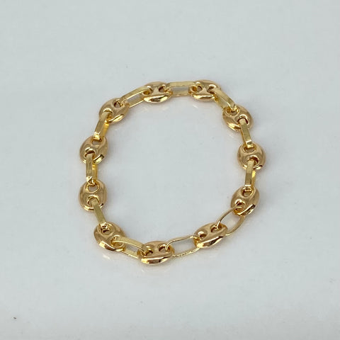 Anillo GC 11 Eslabones Oro amarillo 18k / Talla 7 1/2 / 0,85 Gr / 3,3 mm †