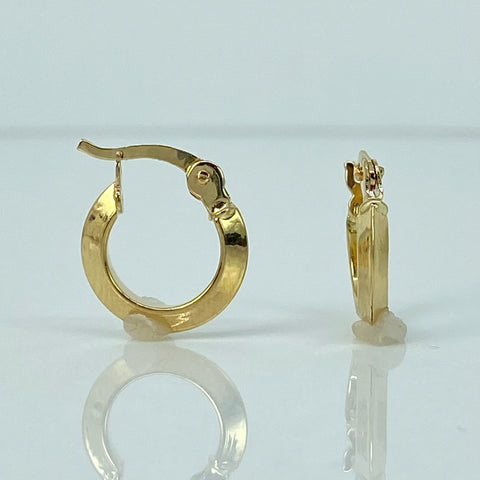 Candongas Triangulares Oro amarillo 18k 0,85 Gr / 1,3 Cm