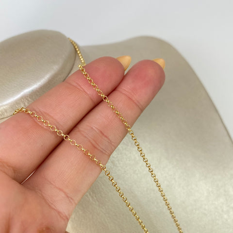 Cadena ● Aro Seguido Oro amarillo 18k 1,35 Gr / 1,8 mm / 50 Cm *