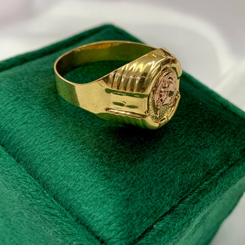 Anillo Caballo Oro amarillo y Oro rosa 18k / Talla 11 / 4,02 Gr *