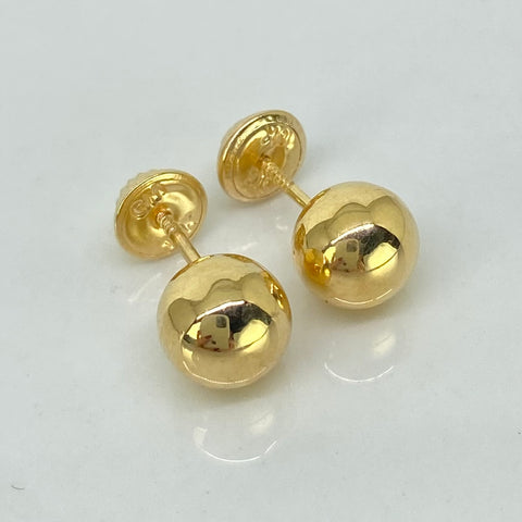 Topos Bola Lisa Oro amarillo 18k 0,75 Gr / 7 mm