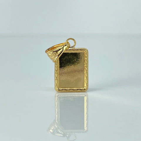 Dije Placa Rectangular Oro amarillo 0,9 Gr / 2,3 Cm *