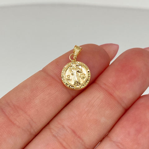 Dije San Benito Oro amarillo 18k 0,6 Gr / 1,7 Cm *