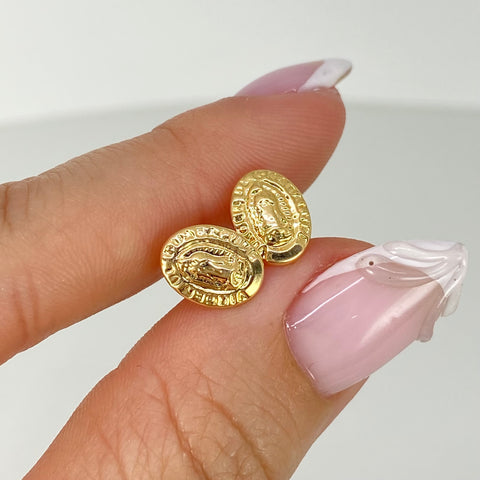 Topos Virgen Guadalupe Oro amarillo 18k 0,8 Gr / 7,6 mm †