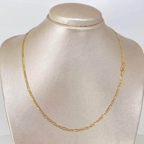 Cadena ● Tres Por Uno 3x1 Oro amarillo 18k 2,35 Gr / 2,5 mm / 45 Cm *