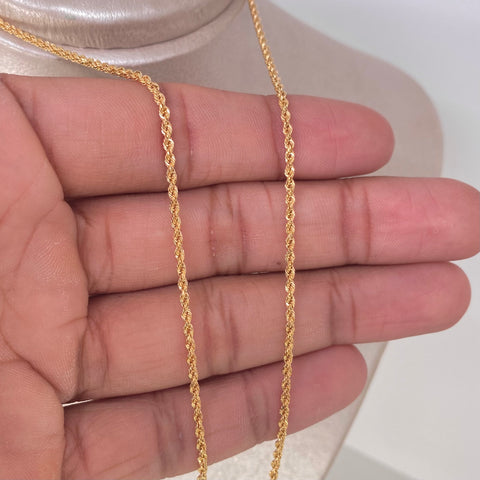 Cadena ● Lazo Oro amarillo 18k +1 / 2,47 Gr / 2 mm / 50 Cm *