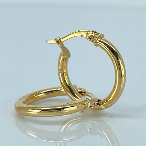 Candongas Lisas Oro amarillo 1,54 Gr / 2 Cm *
